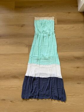 Entro Colorblock Strapless Maxi Dress